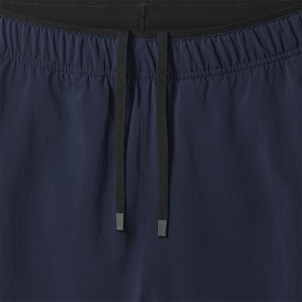 Men's NOBULL Night Navy Rep Short 8" Drawstring Detail Angle.