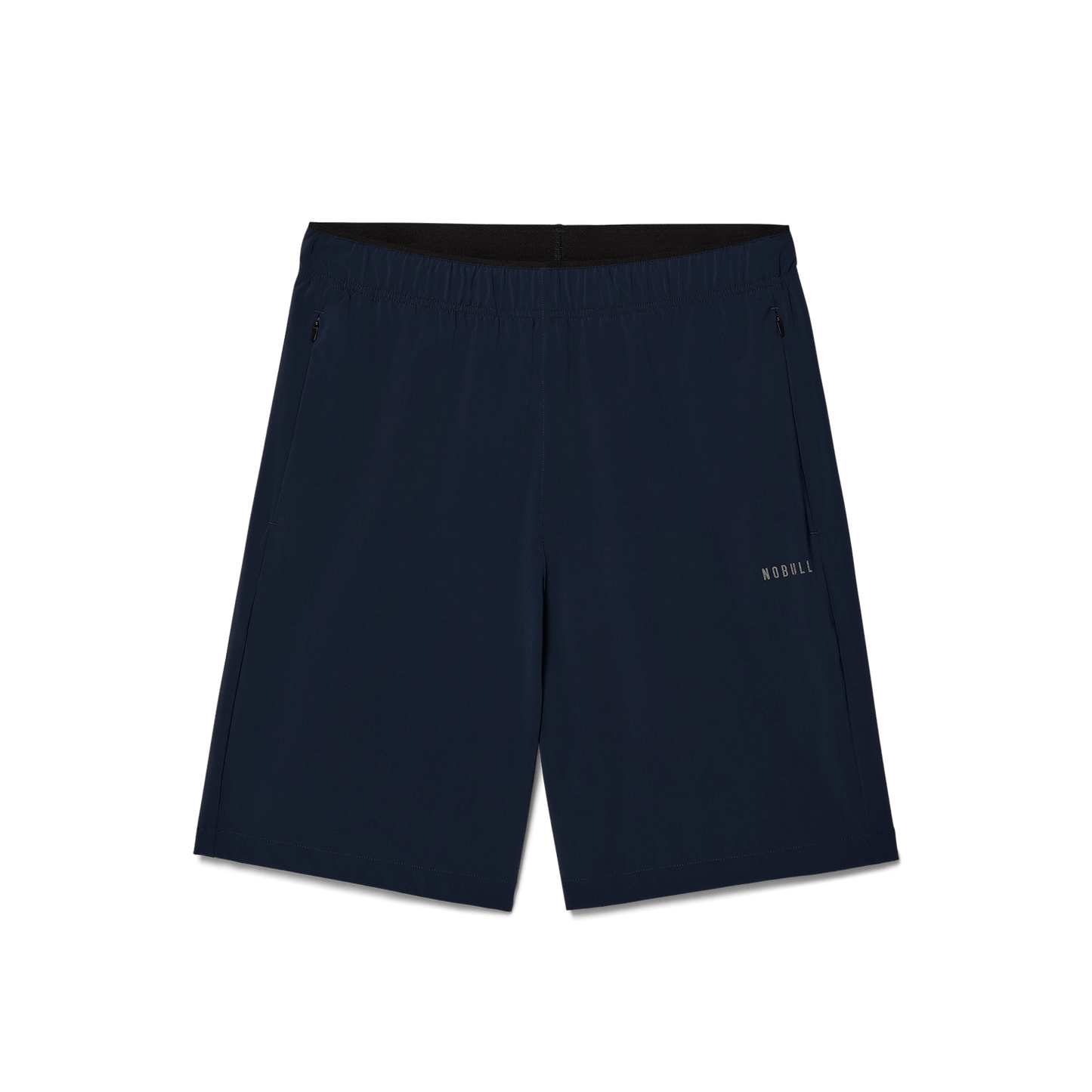 Men's NOBULL Night Navy Rep Short 8" Flat Lay Angle.