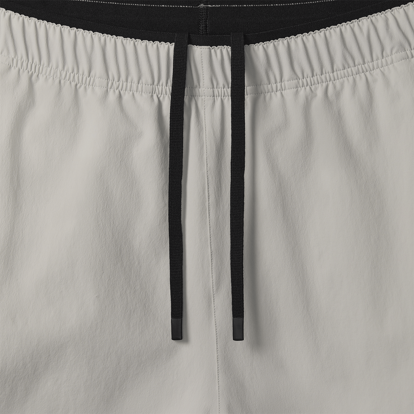 Men's Light Grey NOBULL Rep Short 8" Drawstring Detail Angle.