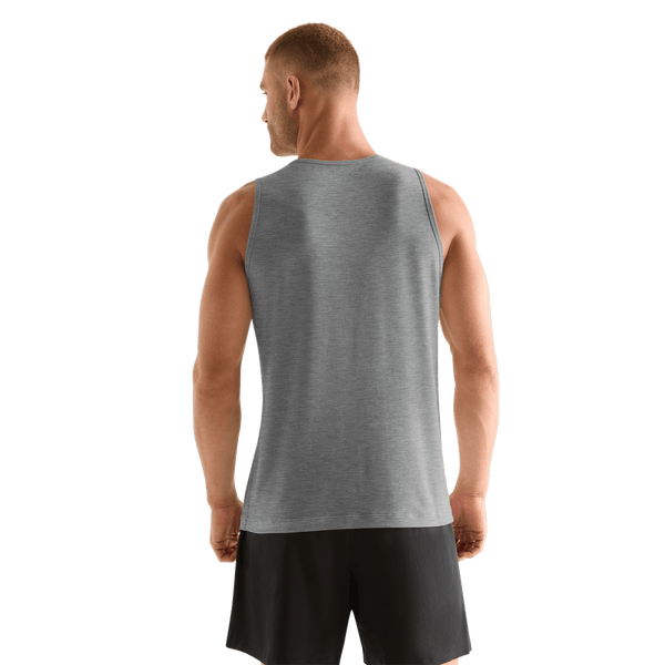 Men's Heather Grey U Tank Back Angle.