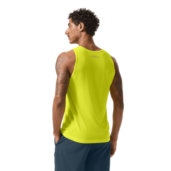 Men's Zest U Tank Back On Body Angle.