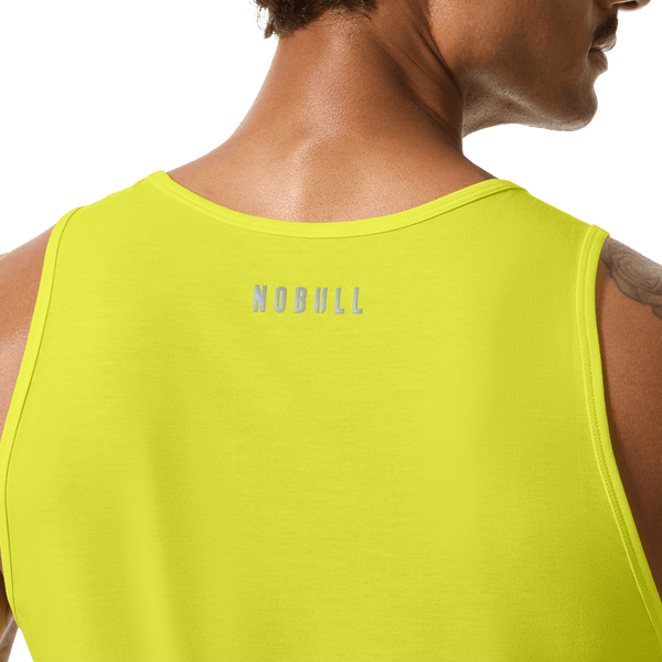 Men's Zest U Tank Back Detail On Body Angle.