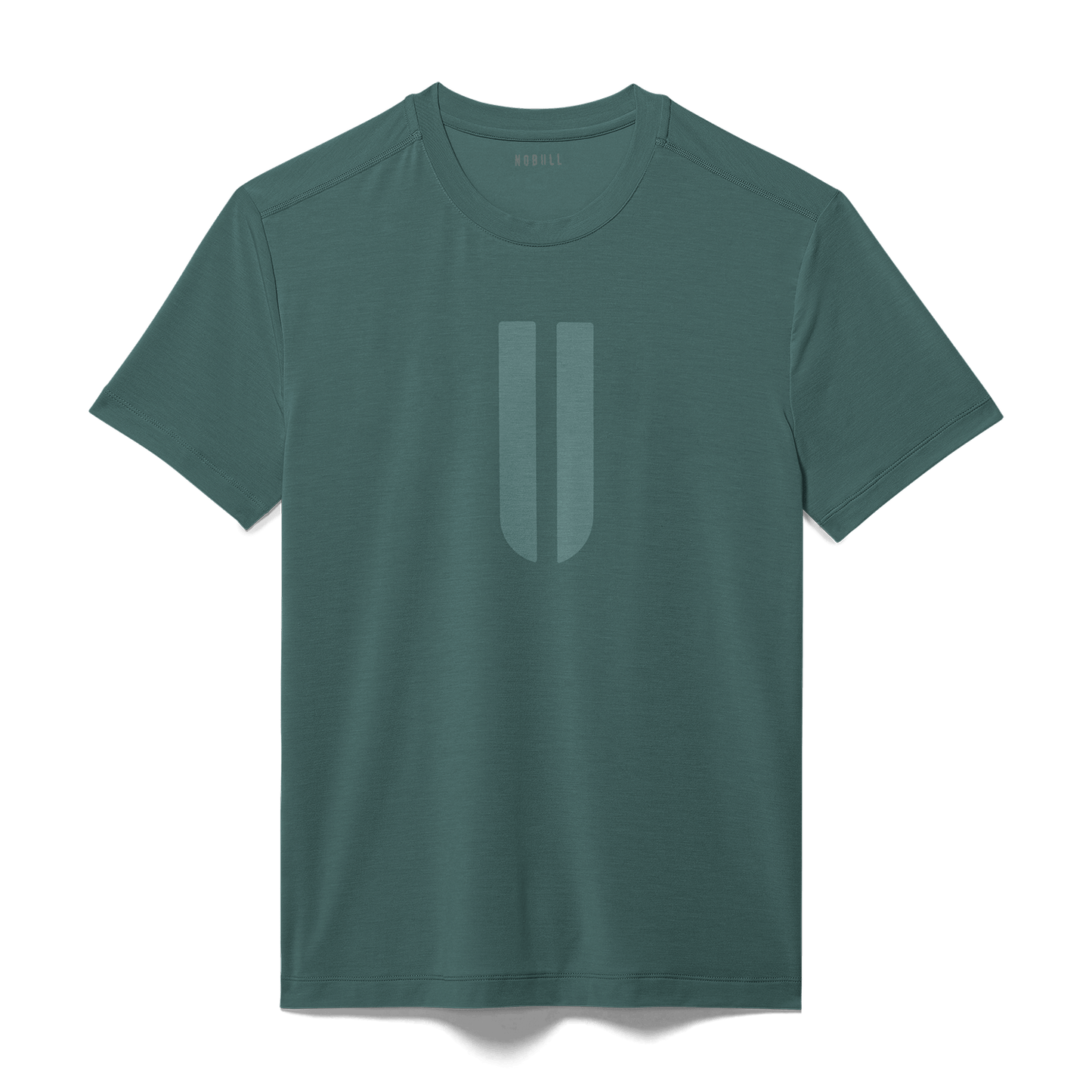 Men's Silver Pine U Tee Flat Lay Angle.