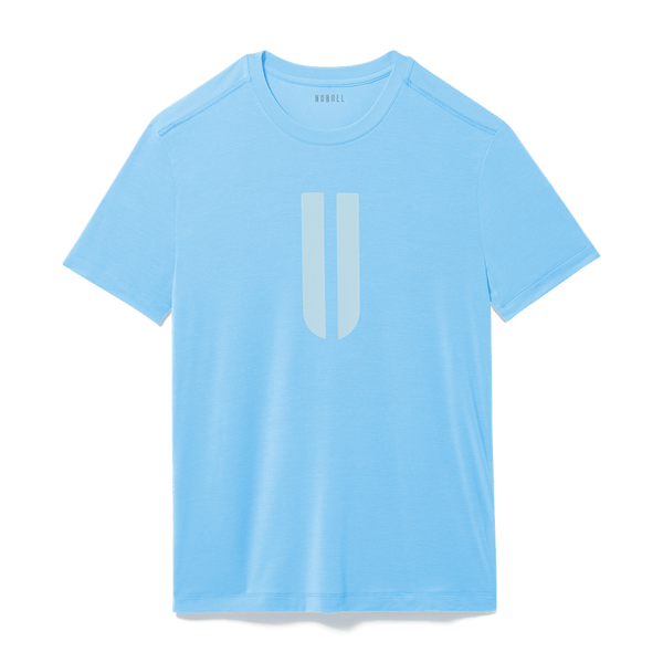 Men's Alaskan Blue U Tee Flat Lay Angle.