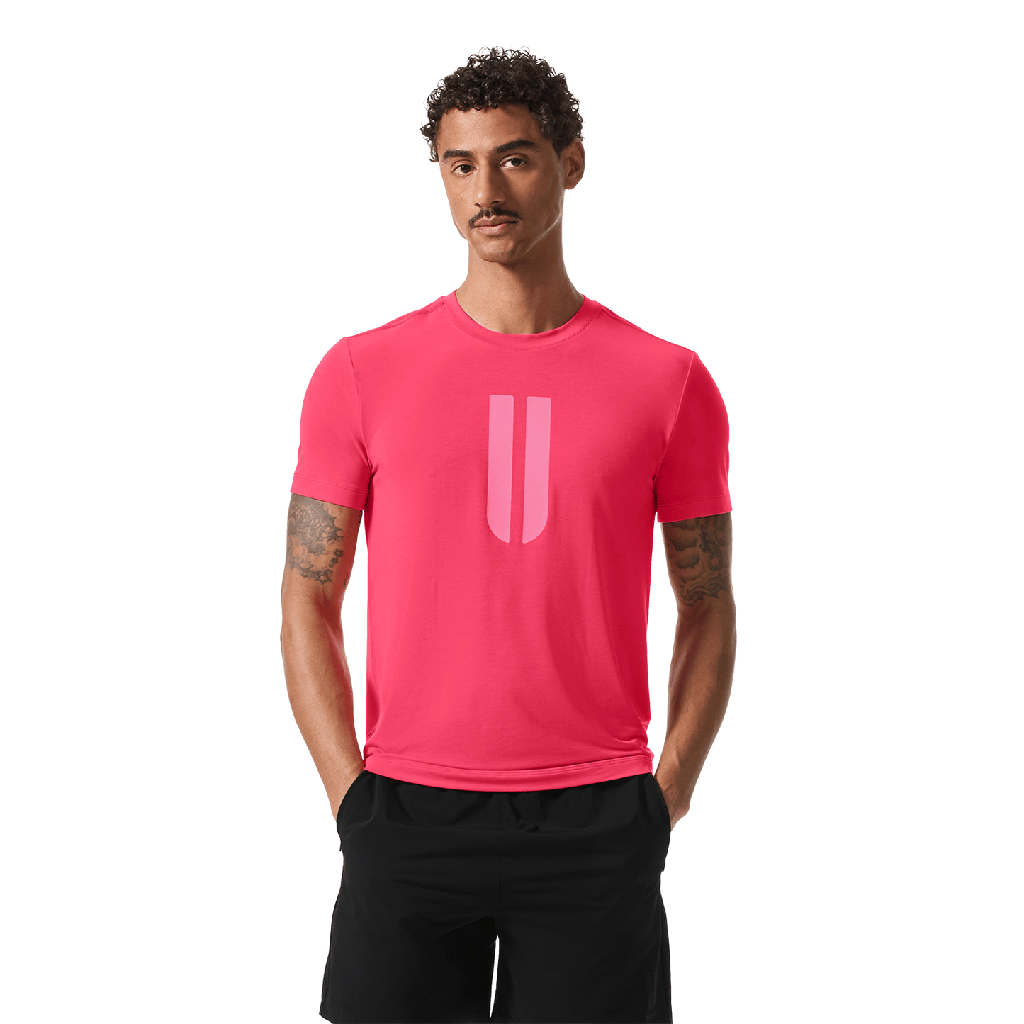 Men's Punch U Tee Front On Body Angle.