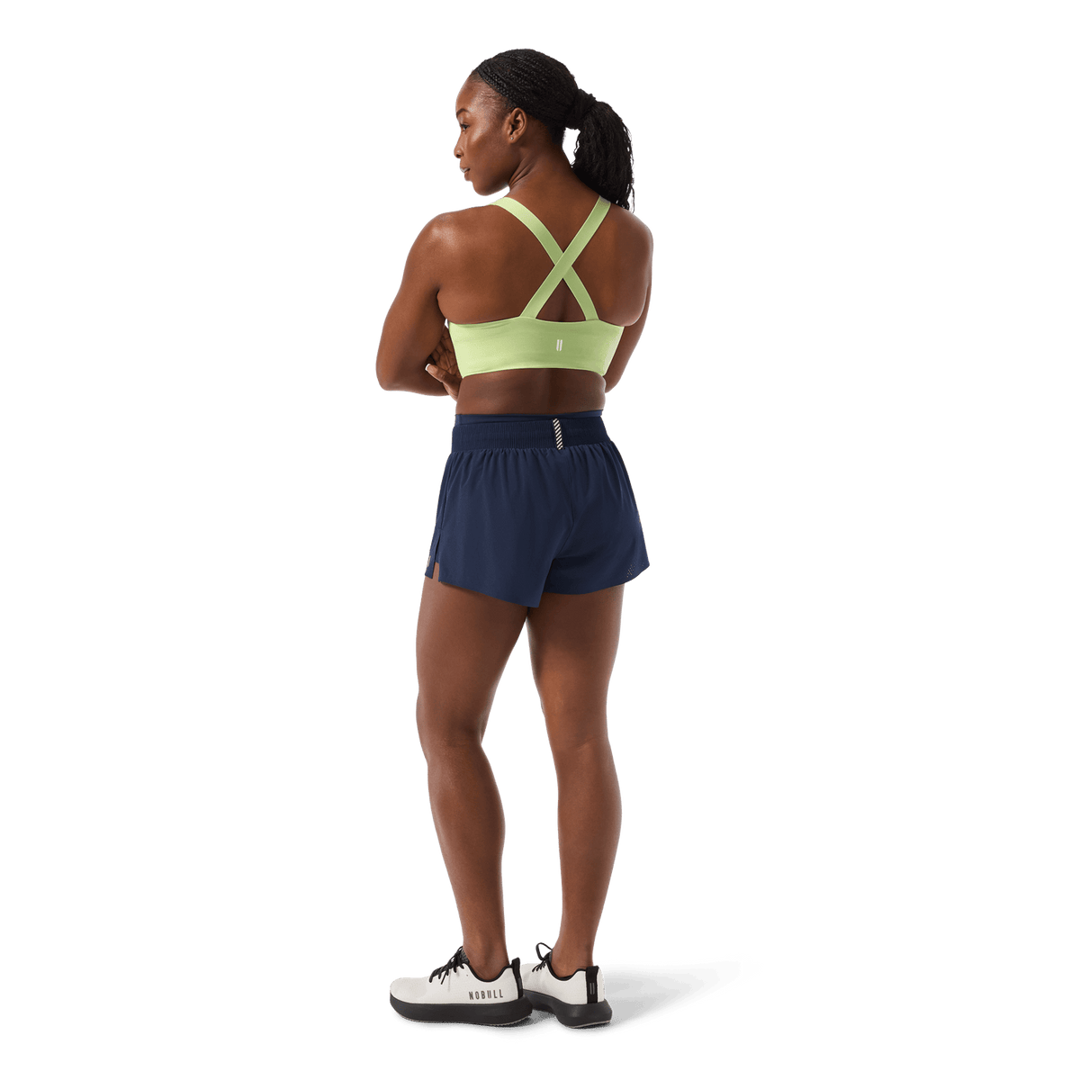 NOBULL Pear Drive Longline Bra Back Full Body Detail Angle.