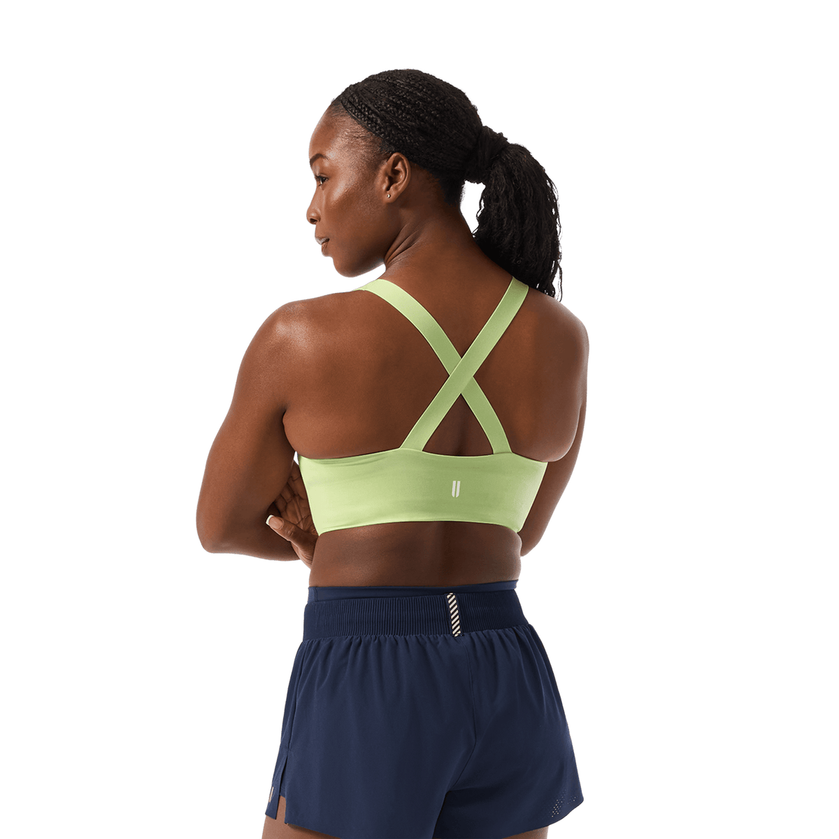 NOBULL Pear Drive Longline Bra Silhouette Back Upper Body Angle.
