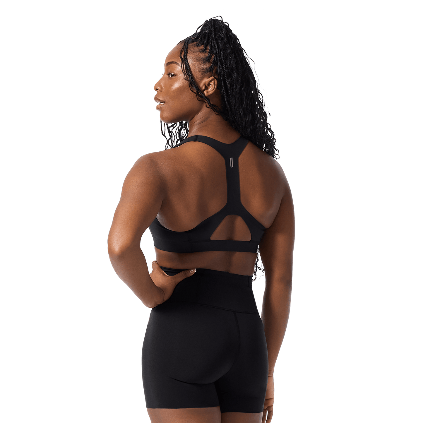 NOBULL Black Drive Racerback Bra Back Angle.