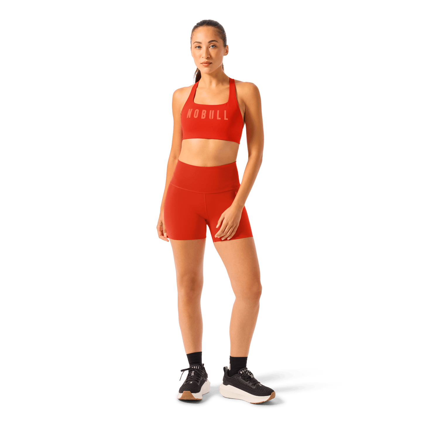 Women's Cayenne NOBULL Drive Racerback Bra Front Full Body Angle.