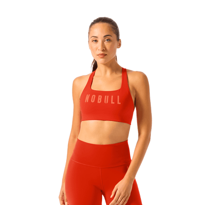 Women's Cayenne NOBULL Drive Racerback Bra Front Upper Body Angle.
