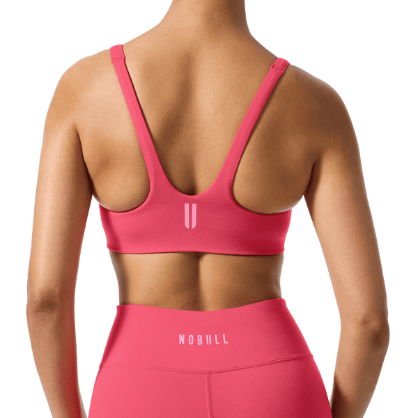 NOBULL Punch Matte Square Neck Bra Back Detail Angle.