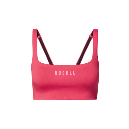 NOBULL Punch Matte Square Neck Bra Front Silhouette Angle.