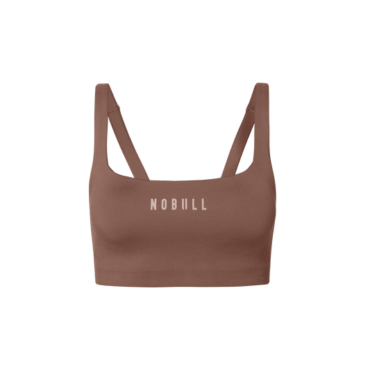 Women's Acorn NOBULL Matte Square Neck Bra Silhouette Angle.