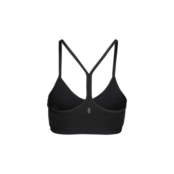 Black sports bra on a white background