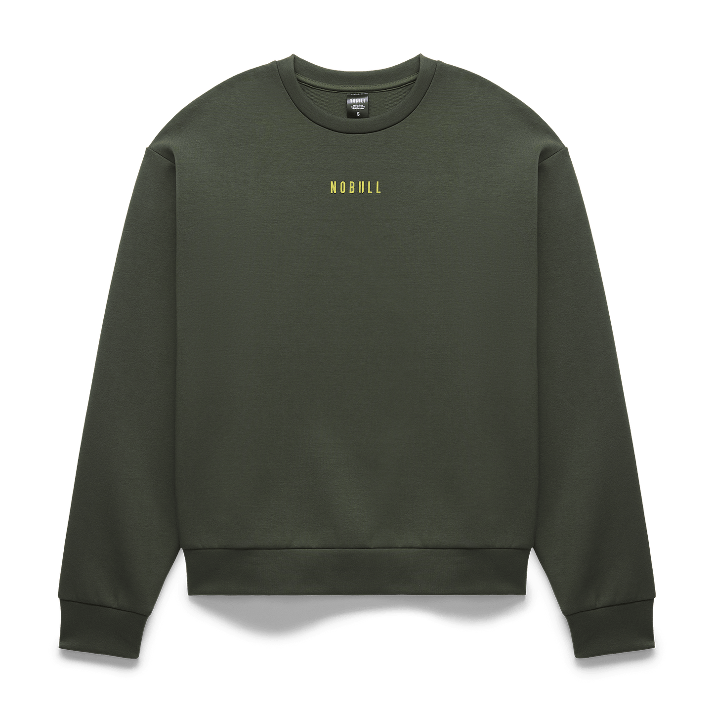 Women's Dark Army NOBULL Elements Crew Flat Lay Angle.