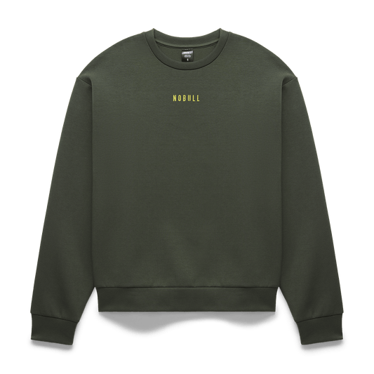 Women's Dark Army NOBULL Elements Crew Flat Lay Angle.