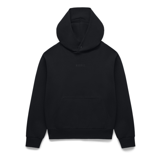 Women's Black NOBULL Elements Hoodie Flat Lay Angle.