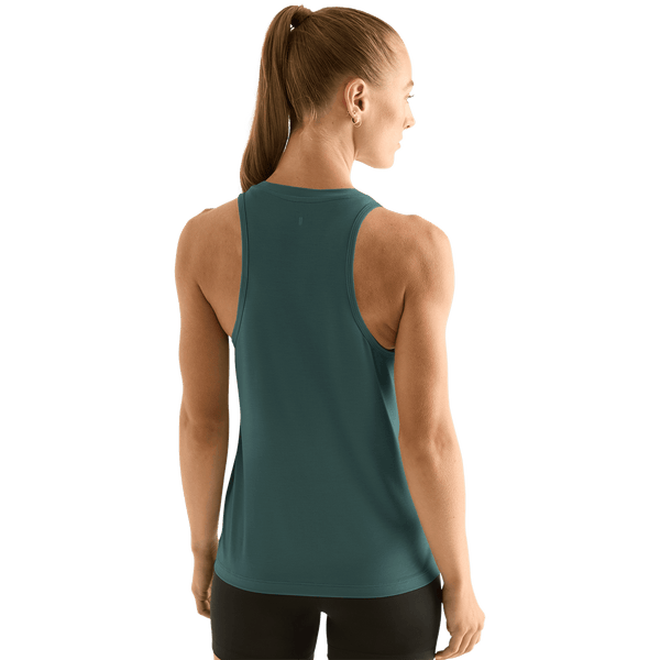 Women's Silver Pine High-Neck Tank Back Angle.