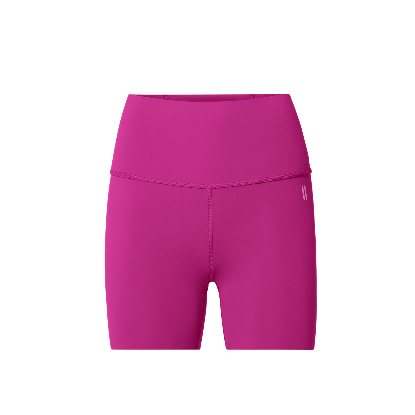 Women's Vivid Fuchsia High-Rise Drive Short 4" Front Silhouette Angle.