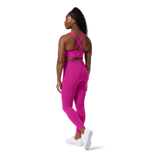 Women's Vivid Fuchsia High-Rise Drive Tight 25" Back Full Body Angle.