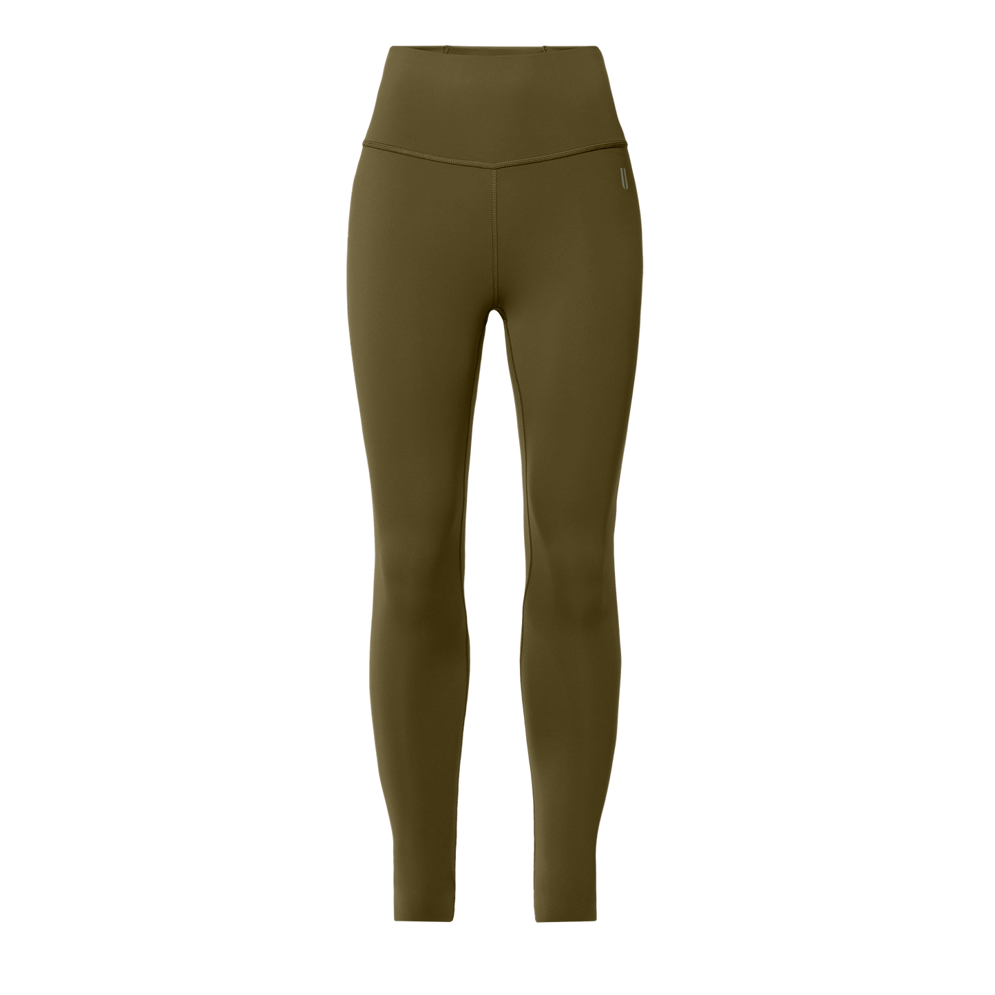 Women's Tactical Green High-Rise Drive Tight 28" Front Silhouette Angle.