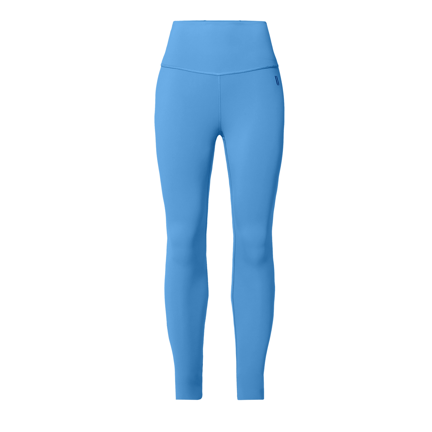 Women's Light Blue High-Rise Drive Tight 28" Front Silhouette Angle.