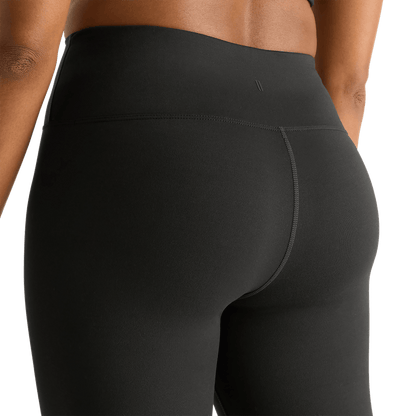 Women's Black High-Rise Matte Tight 25" Back Angle.