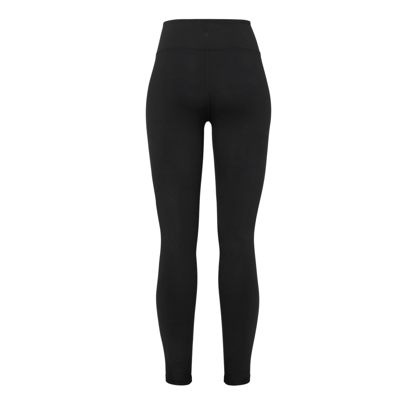 Women's Black High-Rise Matte Tight 28" Silhouette Back Angle.