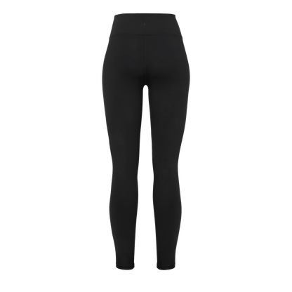Women's Black High-Rise Matte Tight 28" Silhouette Back Angle.
