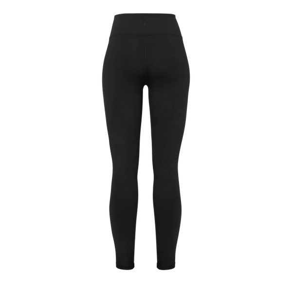 Women's Black High-Rise Matte Tight 28" Silhouette Back Angle.