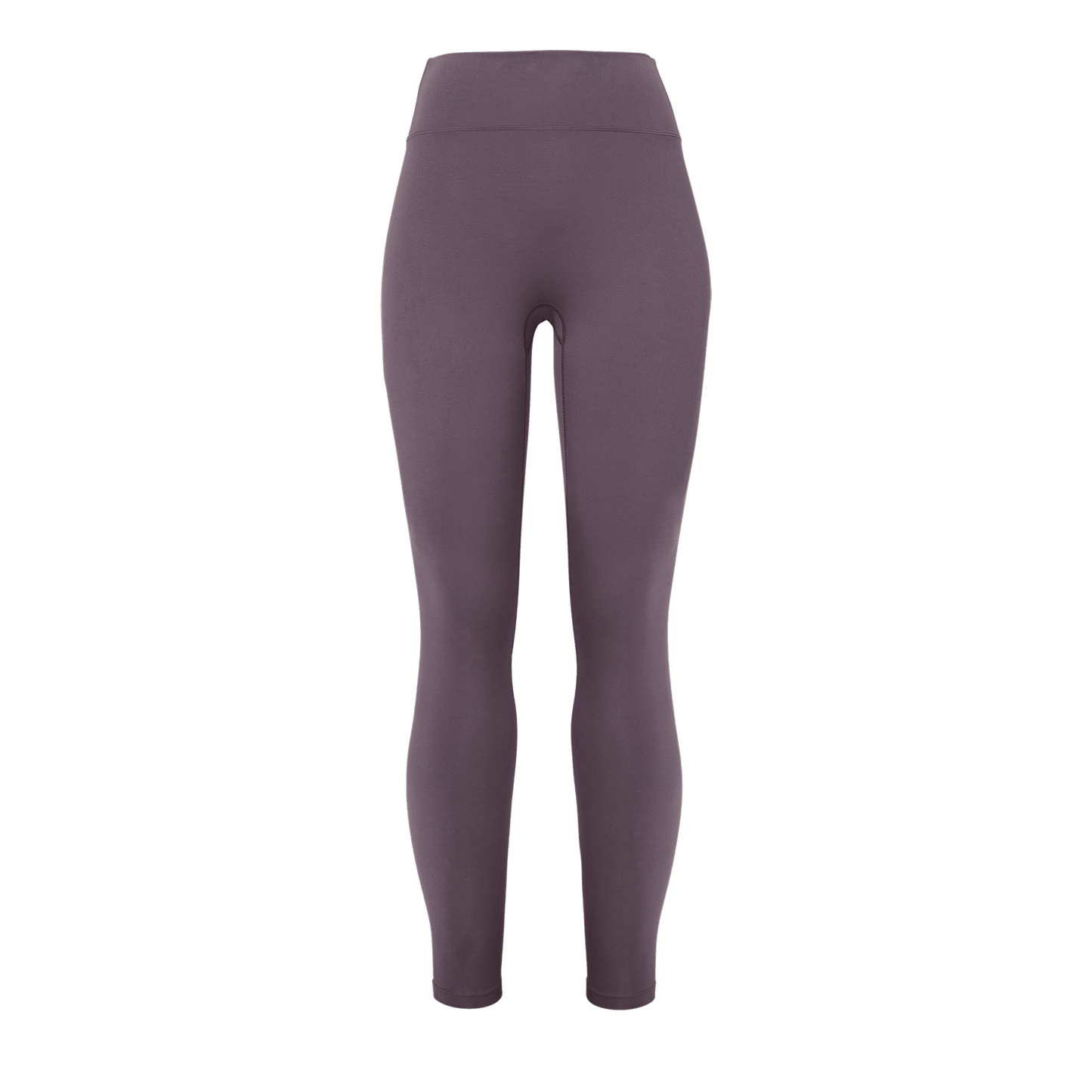 Women's Black Plum High-Rise Matte Tight 28" Silhouette Front Angle.