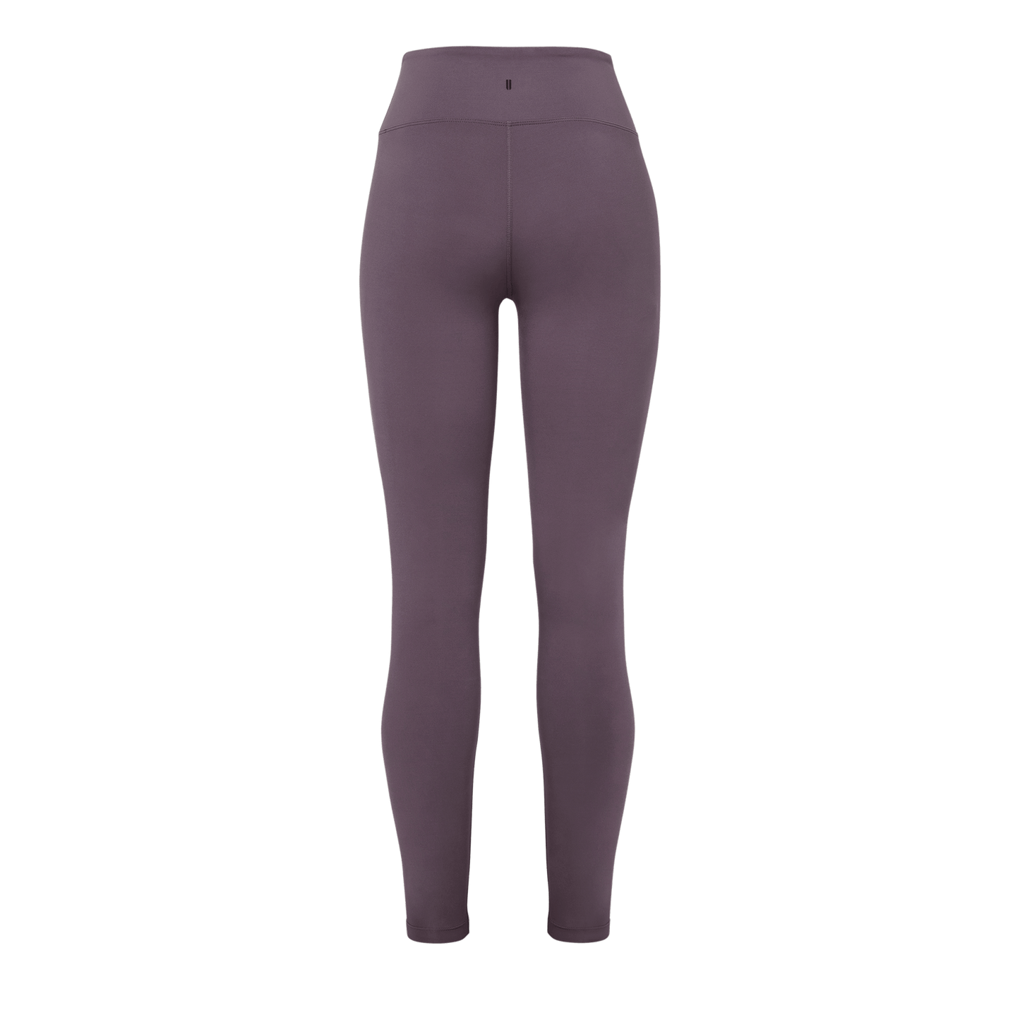 Women's Black Plum High-Rise Matte Tight 28" Silhouette Back Angle.