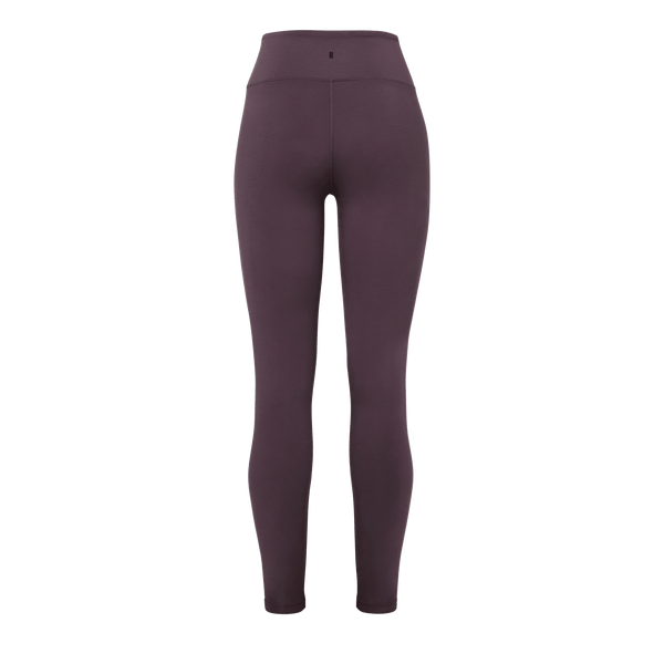 Women's Black Plum Matte Tight 28" Silhouette Back Angle.