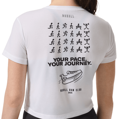 Women's Journey Graphic Boxy Tee Back Detail Angle.
