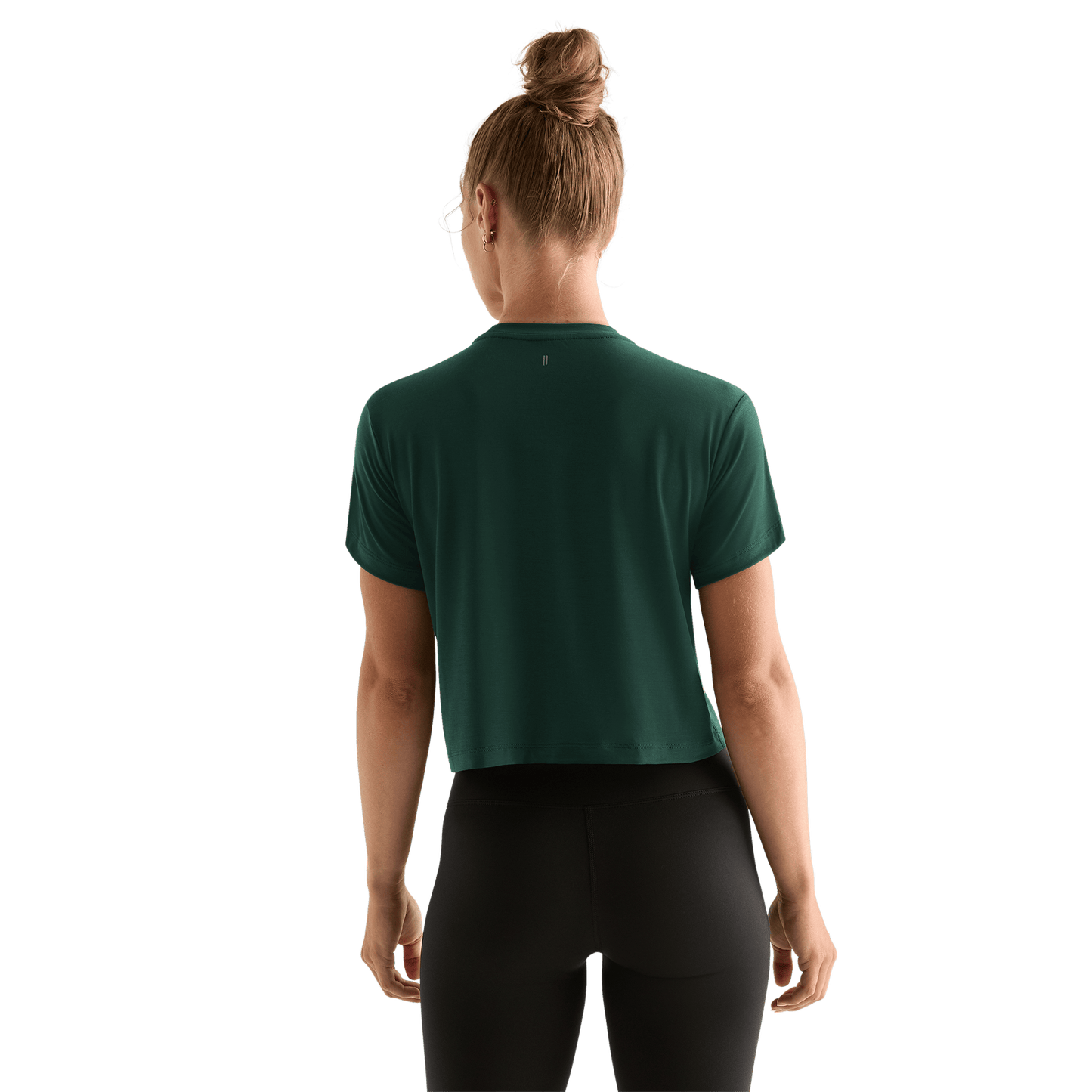 Women's Dark Ivy NOBULL Boxy Tee Back Angle.