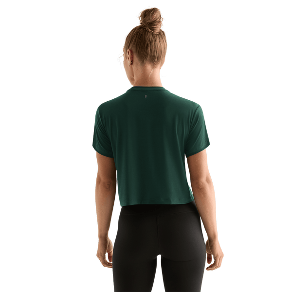 Women's Dark Ivy NOBULL Boxy Tee Back Angle.