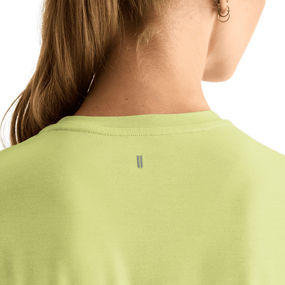 Women's Pear NOBULL Boxy Tee Flat Detail Angle.