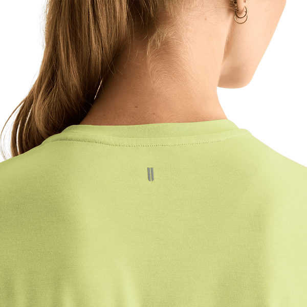 Women's Pear NOBULL Boxy Tee Flat Detail Angle.
