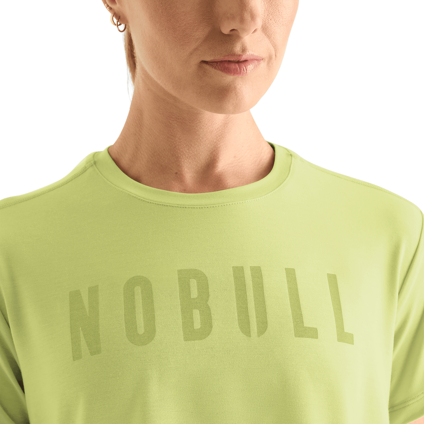 Women's Pear NOBULL Boxy Tee Flat Detail Angle.