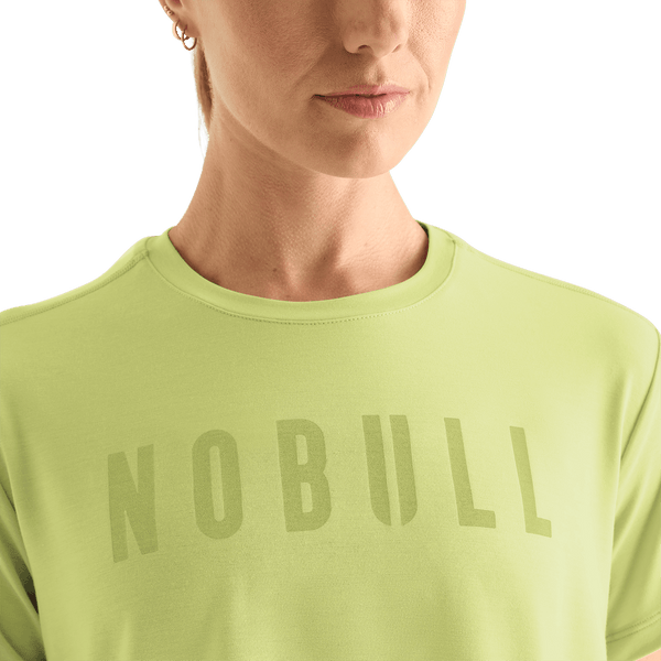 Women's Pear NOBULL Boxy Tee Flat Detail Angle.