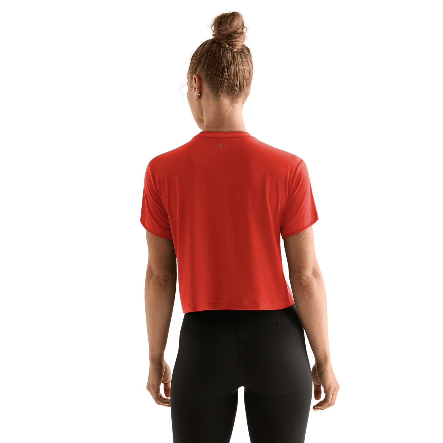 Women's Crimson NOBULL Boxy Tee Back Angle.