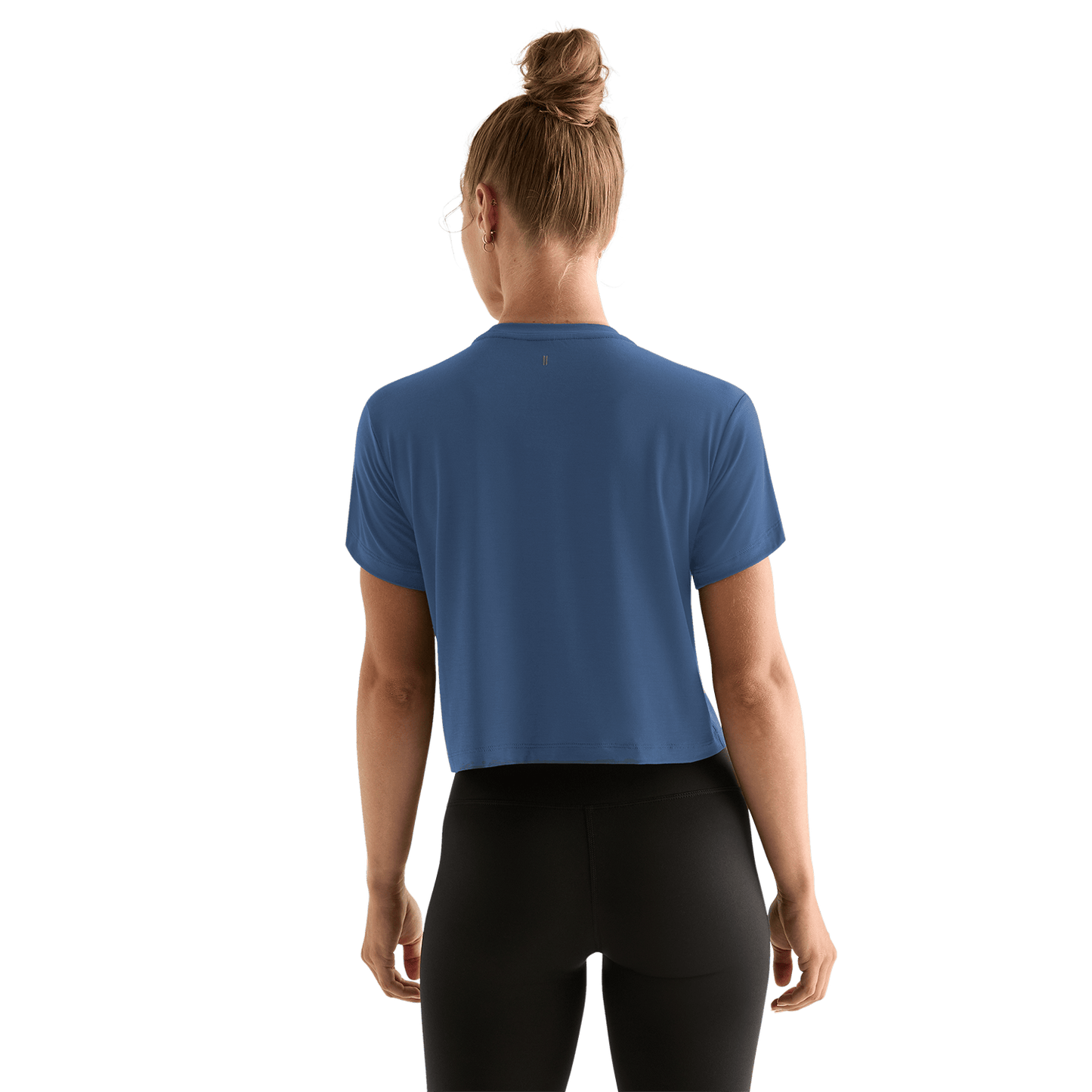 Women's Coastal Blue NOBULL Boxy Tee Back Angle.