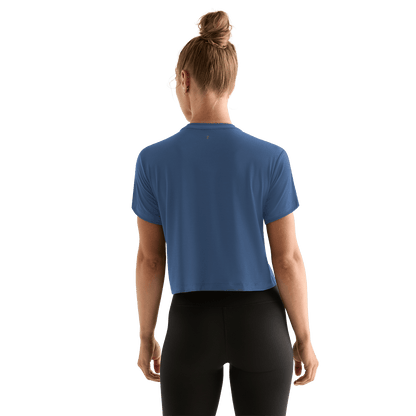 Women's Coastal Blue NOBULL Boxy Tee Back Angle.