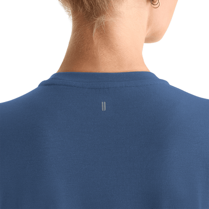Women's Coastal Blue NOBULL Boxy Tee Back Detail Angle.
