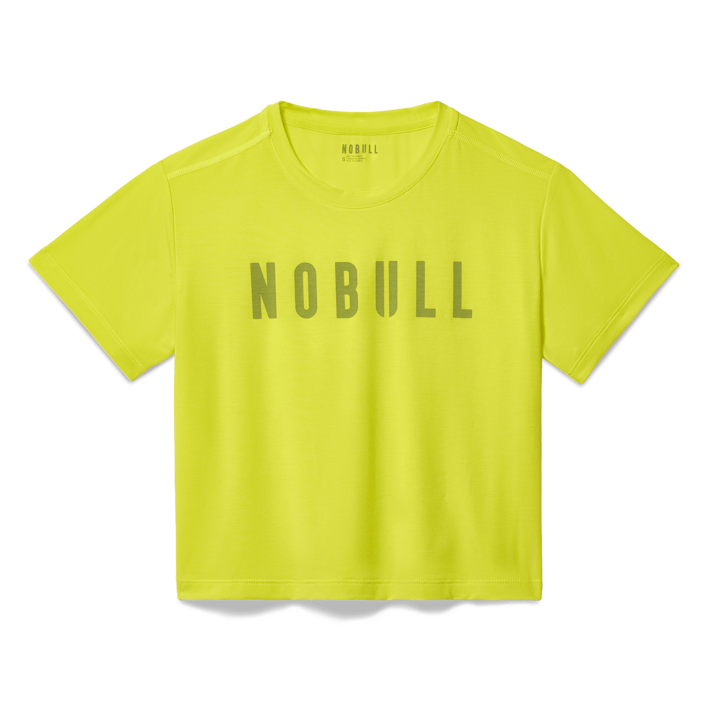 Women's Zest NOBULL Boxy Tee Flat Lay Angle.