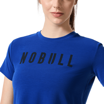 Women's Surf NOBULL Boxy Tee Front Detail On Body Angle.