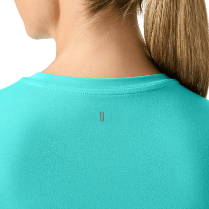 Women's Aqua Wash NOBULL Boxy Tee Back Detail Angle.