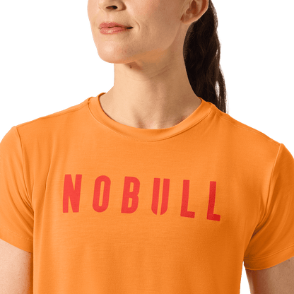 Women's Flare NOBULL Boxy Tee Front Detail Angle.