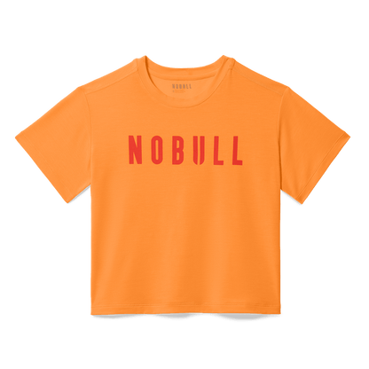 Women's Flare NOBULL Boxy Tee Flat Lay Angle.