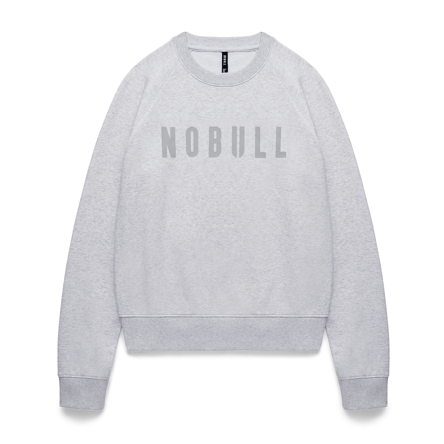 Light Grey Heather NOBULL Crew Flat Lay Angle.